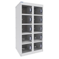 Dual USB Phone Charging Locker 940h x 450w x 380d mm 10 door Perspex