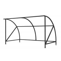 Dudley Cycle Shelter - H.2230 W.4000 D.2150mm Black C/W 5 Loops