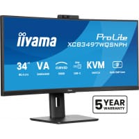 iiyama ProLite XCB3497WQSNPH-B1 computer monitor 86.4 cm (34") 3440 x 1440 pixels UltraWide Quad HD LED Black