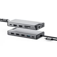 ALOGIC DUCDDV3V2 laptop dock/port replicator Wired USB 3.2 Gen 1 (3.1 Gen 1) Type-A + Type-C Grey