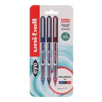 Uni-Ball Blue/Black/Red UB-150 Pack of 3