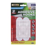 Stik.Ie Adhesive Hooks 40X34mm Ultra Strong Pack of 4