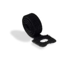 Durable CAVOLINE Reusable Hook and Loop Cable Tie Straps - 5 Pack - Black