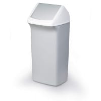 Durable DURABIN Contemporary Grey Square Recycling Bin + Swing Lid 40L - 2 Pack