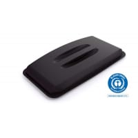 Durable ECO 60L Bin Lid Black - Recycled Plastic Rectangular Lid - DURABIN