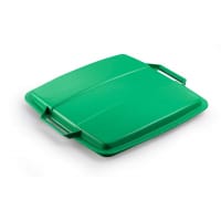 Durable 90L Bin Lid Green - Square Recycling Bin Lid - Food Safe - DURABIN