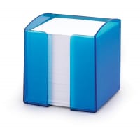 Durable TREND 800 Sheet Note Box Transparent Memo Pad - 6 Pack - Clear Blue