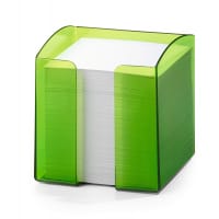 Durable TREND 800 Sheet Note Box Memo Pad Cube - 6 Pack - Clear Green