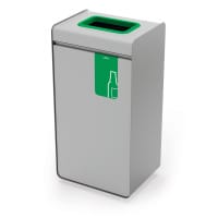Durable 55L Glass Waste Bin - Sheet Steel Recycling Separation Bin - DURASORT®