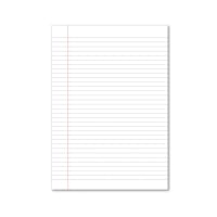 Hamelin Loose Leaf Paper 8mm Lined 1000 Page Unpunched with Margin A4 (Pack of 5) 100104040