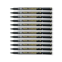 Pentel Permanent Marker Fine Point Black Pack of 12 NM470-A