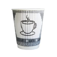 MyCafe Rippled Wall Hot Cups 12oz/35cl Pack of 25 MYC10269