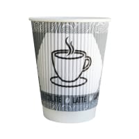 MyCafe Rippled Wall Hot Cups 8oz/25cl Pack of 25 MYC10270
