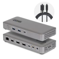 StarTech.com USB4 Docking Station, Driverless Dual 4K 144Hz for Mac and Windows, Universal USB-C Dock with DisplayPort, 100W PD and 2.5GbE