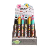 WORLD OF COLOUR CUTIE CRITTERS ERASABLE PENS CDU - 3 ASST.