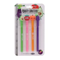 WORLD OF COLOUR PKT.4 FRUITY CRITTER ERASABLE PENS