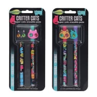 WORLD OF COLOUR PKT.2 CRITTER CATS ERASABLE PENS