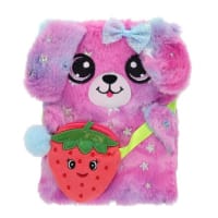 I LOVE STATIONERY A5 128pg FURRY FRIENDS NOTEBOOK - STRAWBERRY SPARKLES