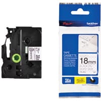 Brother TZe P-touch Security Label Tape 18mmx8m Black on White TZESE4
