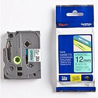 Brother TZE731 P-Touch Tape 12mm x 8m Black on Green