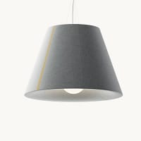 BELL Acoustic LED Ceiling Light Pendant 750mm Diameter Available With Golf LED, Downlight Or E27 Fitting & Fabric Of Choice