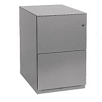 Bisley Note Pedestal Mobile 2 Filing Drawers Grey