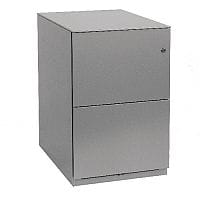 Bisley Note Pedestal Free Standing 2 Filing Drawers Grey