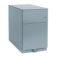 Bisley Note Pedestal Mobile 1 Stationery 1 Filing Drawer Grey