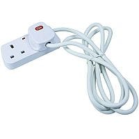 CED 2-Way Extension Lead White CEDTS2213M