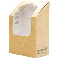 Vegware Compostable Kraft Tortilla Wrap Boxes With PLA Window (500 pack)