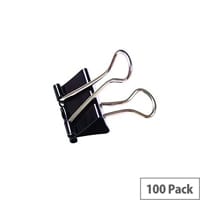 Clipper Foldback Clip 32mm Black Pack of 100 23081