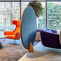 Cone Round Free Standing Acoustic Screen 1500mm