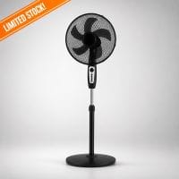 Crystal Home Air Comfort 40cm Pedestal Fan 40W with Timer and Oscillation