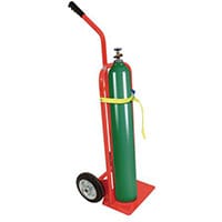 Cylinder Truck Lightweight Handle Fixed Red Capacity 135kg With Rubber Wheels 309050