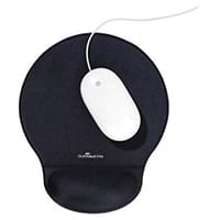 Durable Ergotop Mouse Mat with Gel Support Black 574858