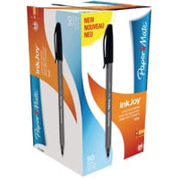 Paper Mate Inkjoy 100 Capped Medium Black Tuck (50 pack)