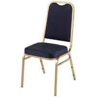 Bolero Square Back Banquet Chairs Blue & Gold (Pack of 4)