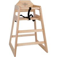 Bolero Wooden Highchair Natural Finish