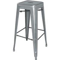 Bolero Bistro Steel High Stool Gun Metal (Pack Of 4)