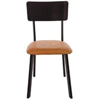 Bolero Metal & PU Side Chair Vintage Camel (Pack 4)