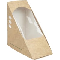 Vegware Compostable Kraft Sandwich Wedges 65mm (Pack of 500)