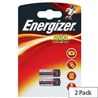 Energizer A23/E23A 12 Volt Alkaline Battery Pack Of 2 - Capacity of 55mAh - Suitable for Headsets, Toys, Electronics, Medical Devices & More