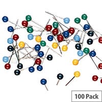 Essentials Map Pin Pack of 100 Assorted 26941