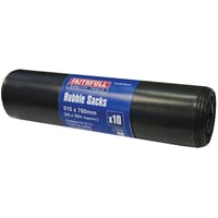 Faithfull Black Rubble Sacks Roll of 10, Single Pack