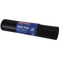 Faithfull Black Rubble Sacks Roll of 6, Single Pack