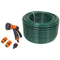 Faithfull PVC Garden Hose 50m with Fittings & Spray Gun