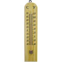 Faithfull Wall Thermometer - Wood 260mm