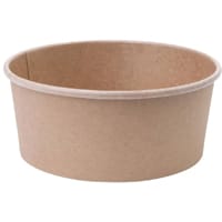 Fiesta Compostable Round Kraft Salad Bowls 750ml / 26oz (Pack of 300)