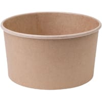 Fiesta Compostable Round Kraft Salad Bowls 1000ml / 35oz (Pack of 300)