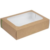 Vegware Compostable Sandwich Platters Box with Insert and Lid (Pack of 50)